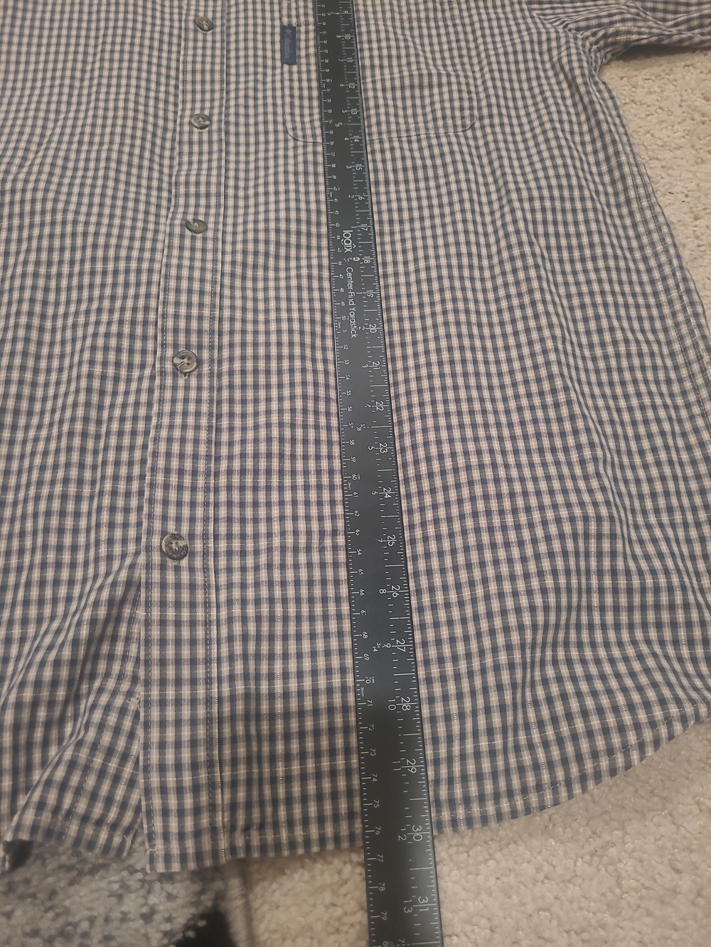Columbia Shirt Men's Med Tan Plaid Button Down Long Sleeve Hike Casual Workwear - Picture 11 of 12
